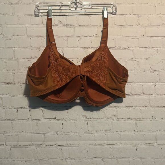 Brand New Auden Underwire Bra – Size 44DD – Rust Floral Lace - Picture 2 of 2